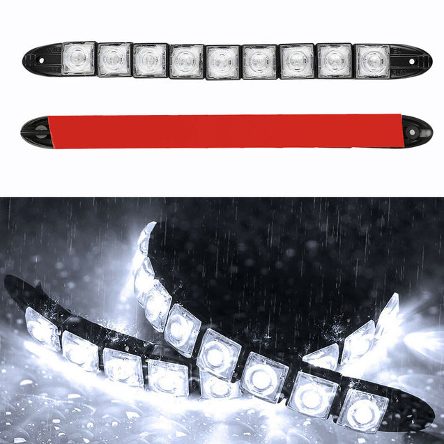 2PCS Navigation 9 LED Marine Bow Boat 12V Yacht Pontoon Bright Lights White