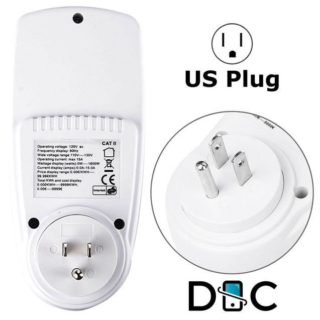 Digital Power Saving Energy Monitor Watt Amp Volt KWh Meter Electricity Analyzer