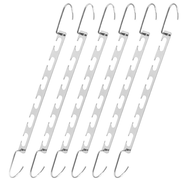 6 Pack Metal Wonder Closet Hanger Organizer Hook Space Saving Clothes Rack NEW