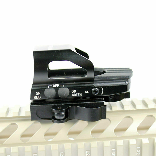 Red Green Dot Tactical Sight Holographic Relex Scope 4 Reticle 21mm Quick Mount