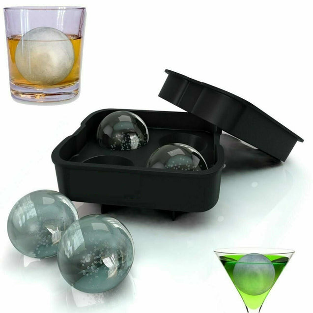 ICE Balls Maker Round Sphere Tray Mold Cube Whiskey Ball Cocktails Silicone