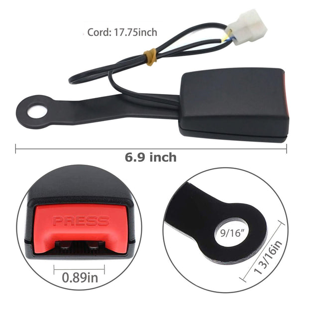 For Car Front Seat Belt Buckle Socket Plug Connector & Warning Cable New