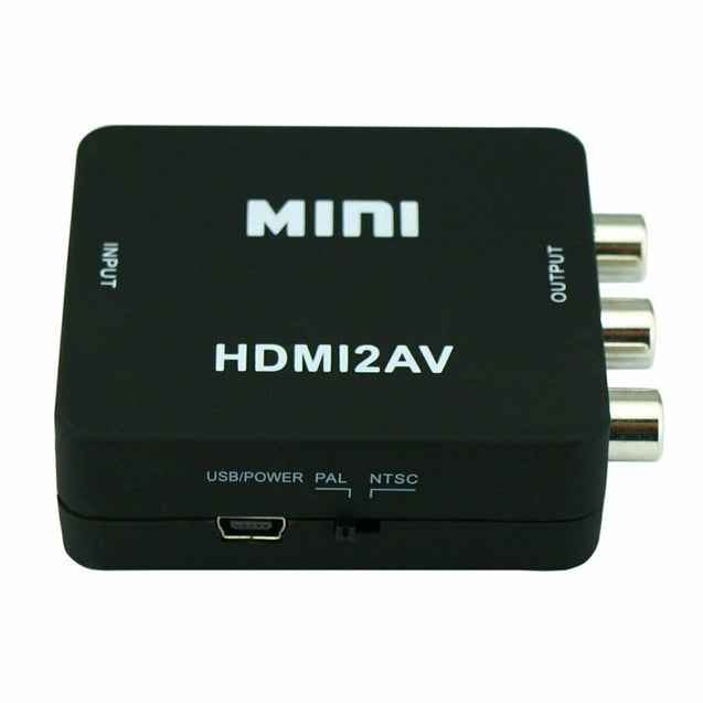Mini Composite HDMI CVBS RCA to AV Video Converter Adapter 720p 1080p Upscaler