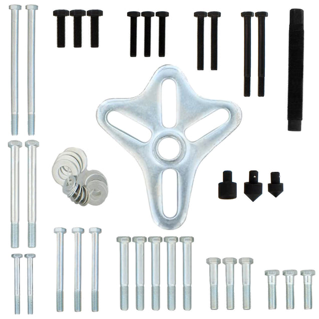 46Pc Harmonic Balancer Gear Puller Steering Wheel Kit with Case