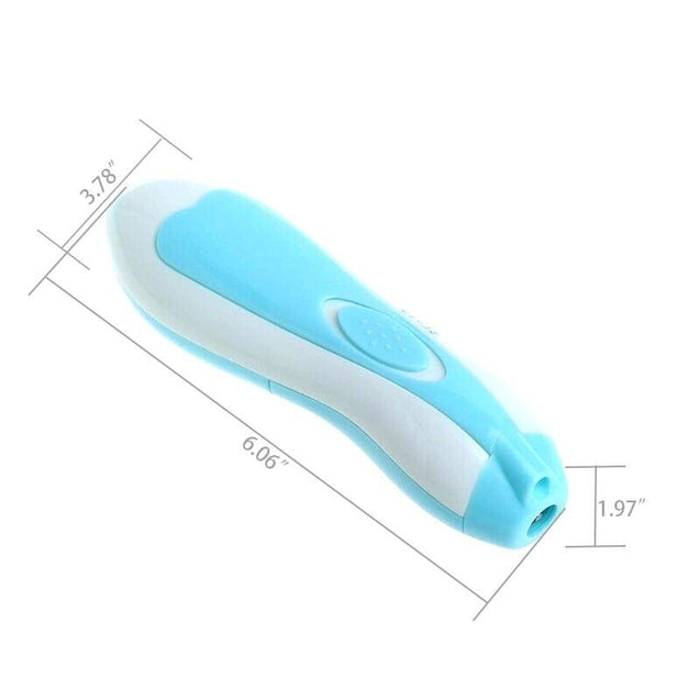 Electric Baby Nail File Trimmer/Manicure Toddler Toes Trim Nails Polish Set Blue