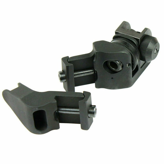 Front and Rear 45 Degree Offset Adjustable Tactical Iron Sight Set