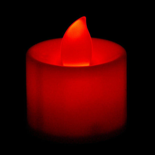 6 PCs Color Changing LED Flameless Tealight Candles with Frosted Holders