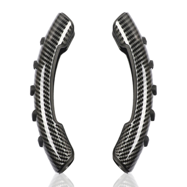 2PC Car Steering Wheel Booster Non-Slip Carbon Fiber Cover Universal Accessories