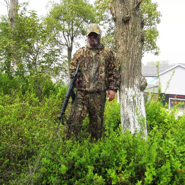 3D Ghillie Suit Set Sniper Train Leaf Jungle Forest Wood Hunting Camouflage