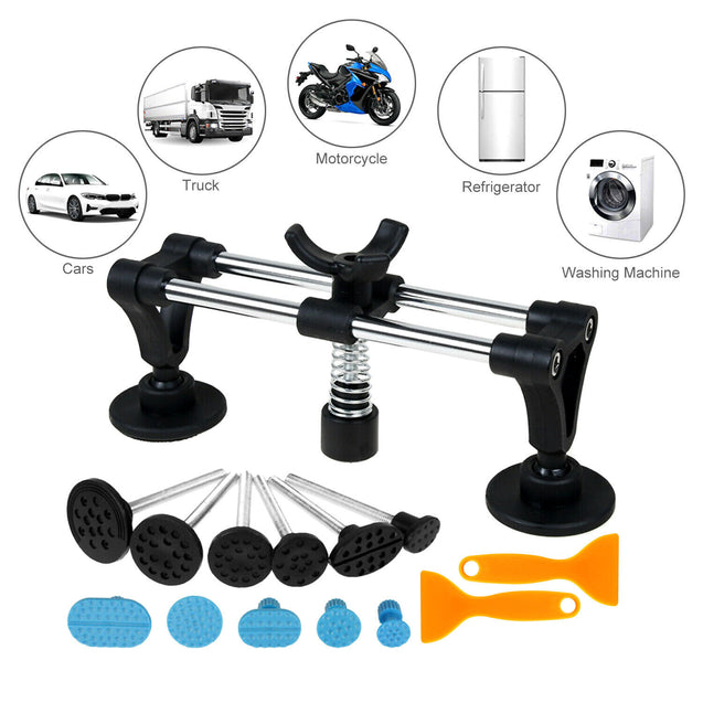 Car Paintless Dent Puller Tabs Bridge Lifter Body Repair Hail Removal Tool Kit