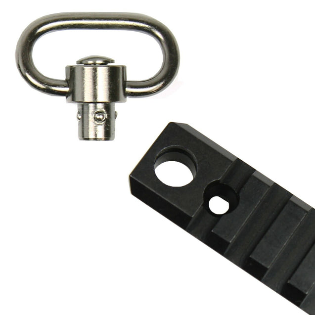 3 5 8 10-Slot KeyMod M-LOK Picatinny Rail Section & Push Button QD Sling Swivel