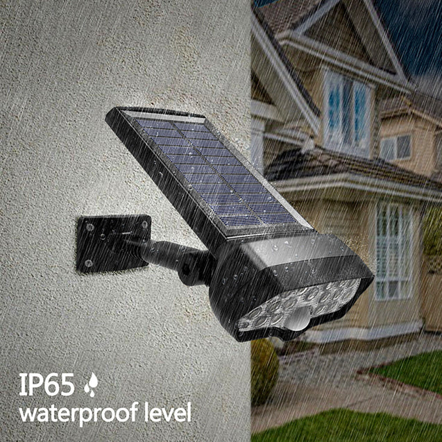 LED Solar Flood Light Motion Sensor Security Spot Wall Street Yard Outdoor Lamp