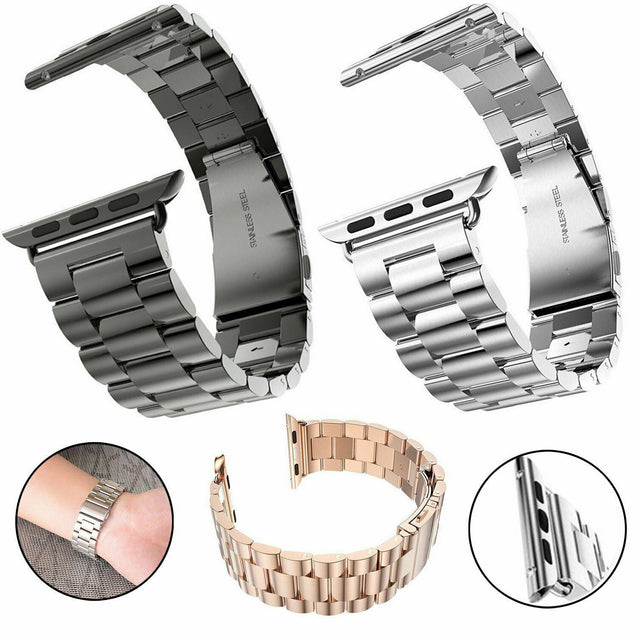 Stainless Steel Wrist Band Clasp for Apple Watch Series 4/3/2/1 iWatch 38/42mm