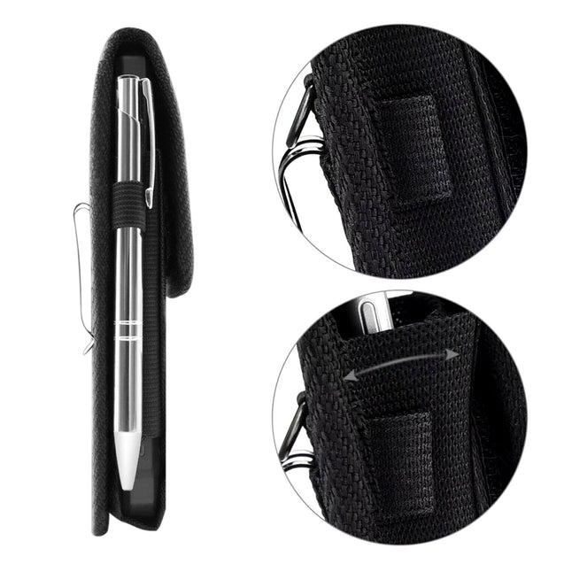 Cell Phone Pouch with Belt Loop and Metal Clip Holster Screen Size 5.2" to 5.5"