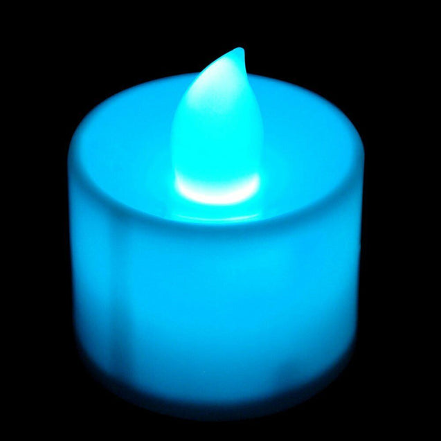 6 PCs Color Changing LED Flameless Tealight Candles with Frosted Holders