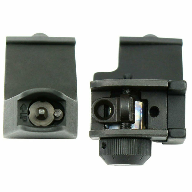 Front and Rear 45 Degree Offset Adjustable Tactical Iron Sight Set