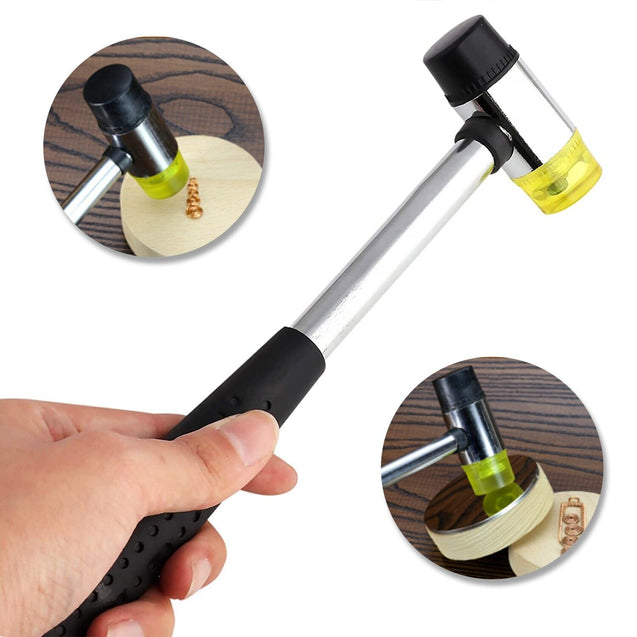 9PCS Forged Steel Roll Pin Punch w/Double Face Hammer Rifle Gunsmithing Jewelers