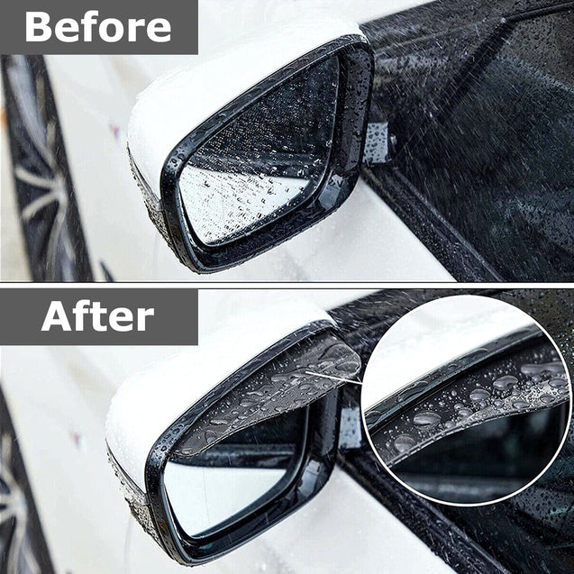 Black Rear View Side Mirror Rain Board Eyebrow Guard Sun Visor Car Accessories S
