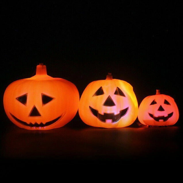 Pumpkin Lantern with Light Handheld Handle Durable Halloween Trick or Treating