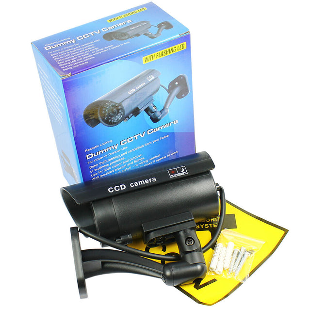 4 Pack IR Bullet Dummy Fake Surveillance Security Camera CCTV with Record Light