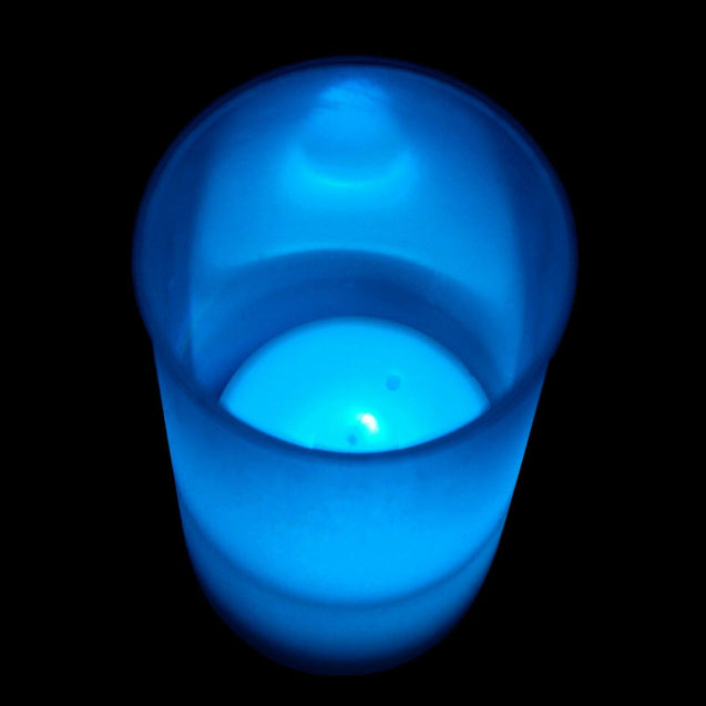 6 PCs Color Changing LED Flameless Tealight Candles with Frosted Holders