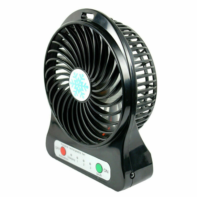 Portable Rechargeable LED Fan air Cooler Mini Operated Desk USB