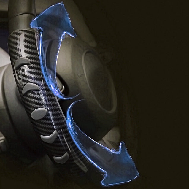 2PC Car Steering Wheel Booster Non-Slip Carbon Fiber Cover Universal Accessories