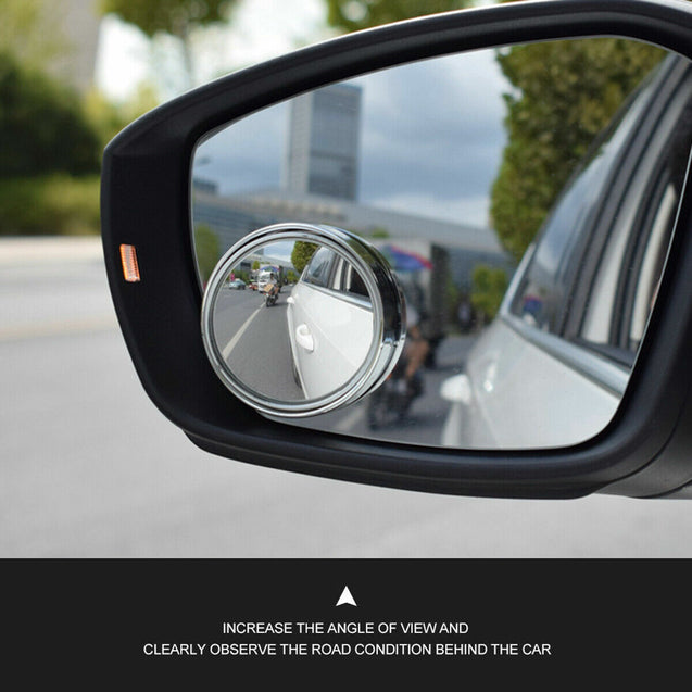 2PCS Side Rear View Blind Spot Mirror HD Universal Auto 360° Wide Angle Convex