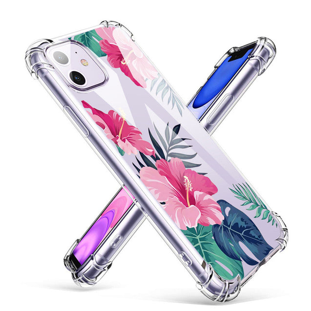 iPhone 11 Case Clear Flower Design Soft Flexible TPU Ultra Thin Shockproof