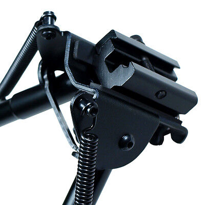 6" ~ 9" Adjustable Spring Return Foldable Rifle Bipod Picatinny w/ Rail Adapter