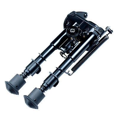 6" ~ 9" Adjustable Spring Return Foldable Rifle Bipod Picatinny w/ Rail Adapter