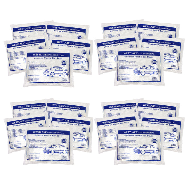 Wholesale 20 PACK Clear Plastic Disposable Car Cover Universal Rain Dust Garage