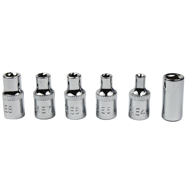 New 29PCS Torx Socket Bit Set 1/4" 3/8" 1/2" Chrome Vanadium Bright Chrome - Anyvolume.com