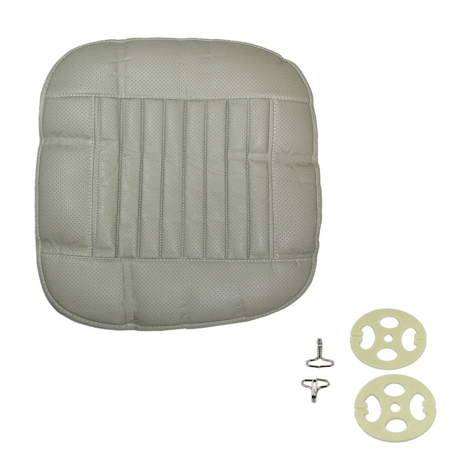 Universal Car Seat Cover PU Leather 3D Breathable Pad Mat for Auto Chair Gray - Anyvolume.com