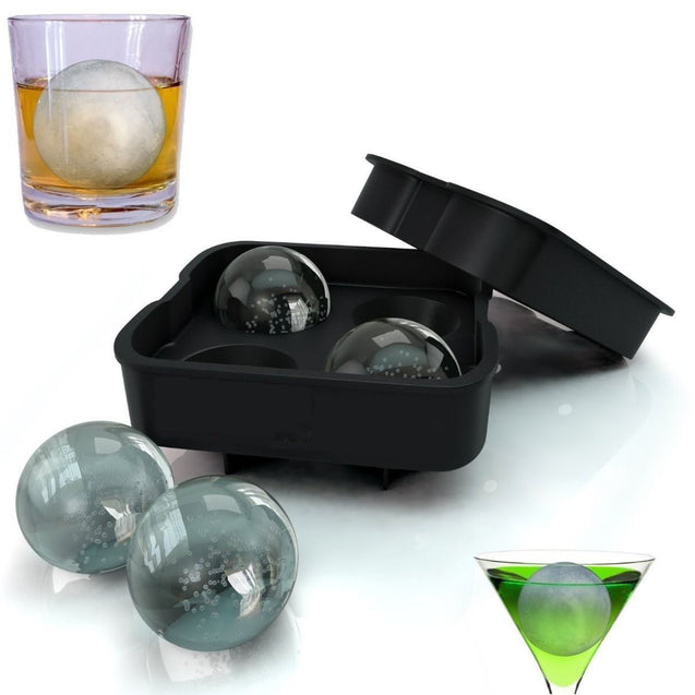 ICE Balls Maker Round Sphere Tray Mold Cube Whiskey Ball Cocktails Silicone - Anyvolume.com