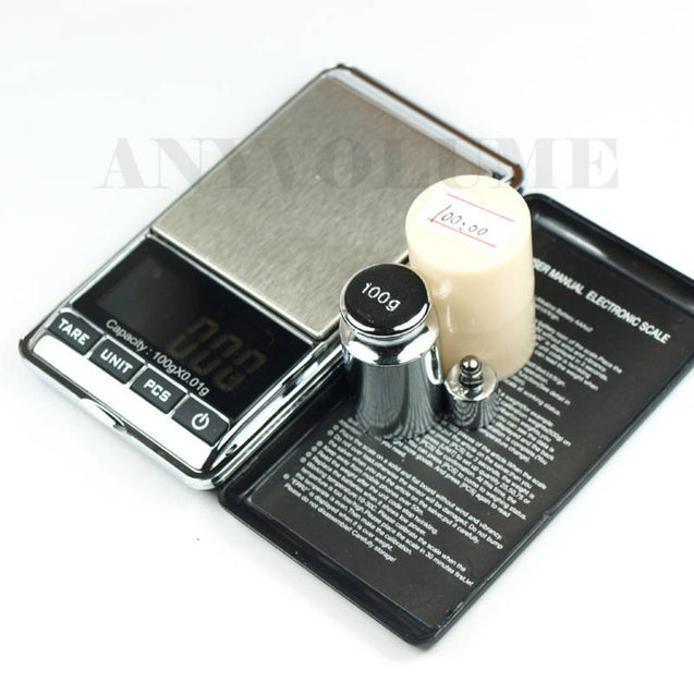 Digital Pocket Scale DS-16 0.01g x 100g with 100g 10g Standard Weights - Anyvolume.com