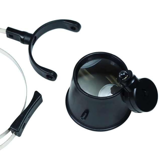 Lighted 15X Magnifier Eye Loupe - Detachable Headband for Jewelry Watch Repair - Anyvolume.com