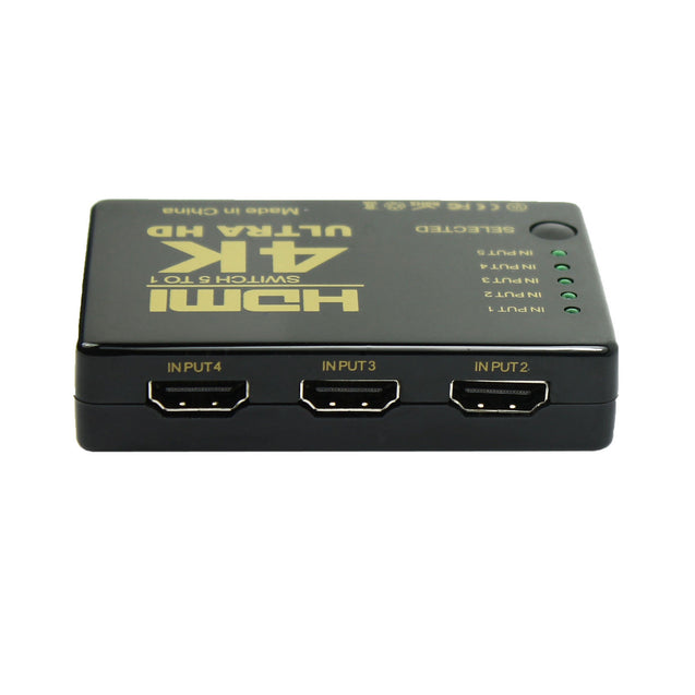 Ultra HD 4K 5 Port HDMI Switch Box Splitter 3D 1080P IR Remote Control HUB - Anyvolume.com