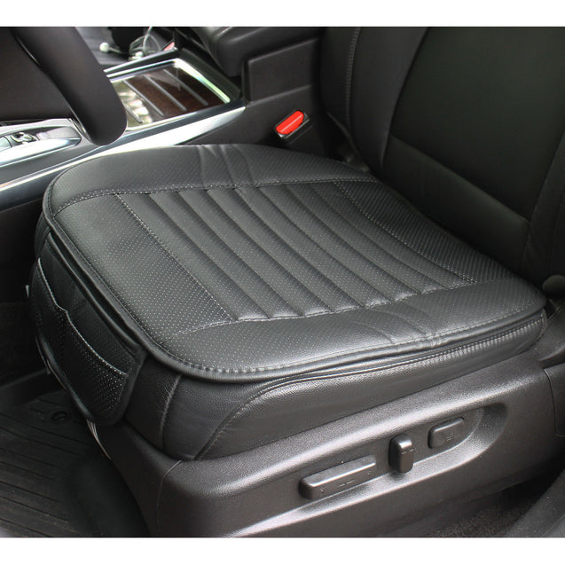 Universal Car Seat Cover PU Leather 3D Breathable Pad Mat for Auto Chair Black - Anyvolume.com
