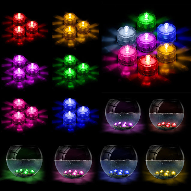 LED Submersible Waterproof Wedding Holiday Decoration Party Tea Lights 3 6 12 24 - Anyvolume.com
