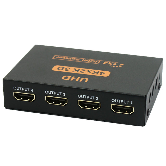 Ultra HD 4K 4 Port HDMI Splitter 1x4 Repeater Amplifier 1080P 3D Hub 1 In 4 Out - Anyvolume.com