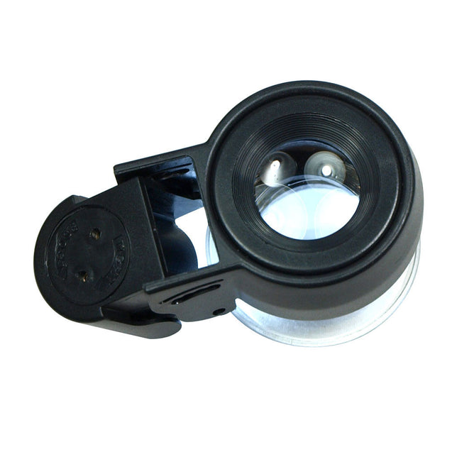 High Quality 10X Optical glass Lighted Magnifier 45X Jewelers Loupe with LED UV - Anyvolume.com