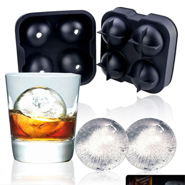 ICE Balls Maker Round Sphere Tray Mold Cube Whiskey Ball Cocktails Silicone - Anyvolume.com