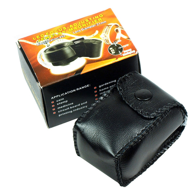 High Quality 10X Optical glass Lighted Magnifier 45X Jewelers Loupe with LED UV - Anyvolume.com