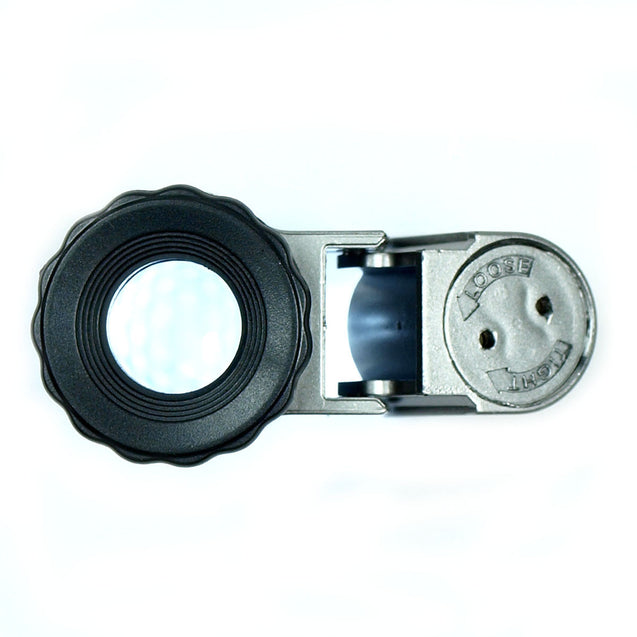 Mini 50X  Lighted Jewelers Loupe - Magnifier with LED-Fluorescence Lights #9882A - Anyvolume.com