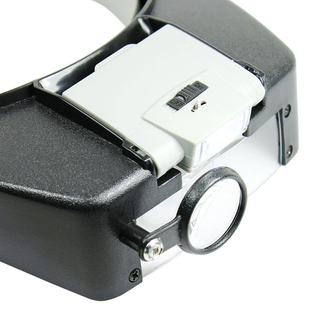 Jewelers Head Headband Magnifier LED Illuminated Visor Magnifying Glasses Loupe - Anyvolume.com