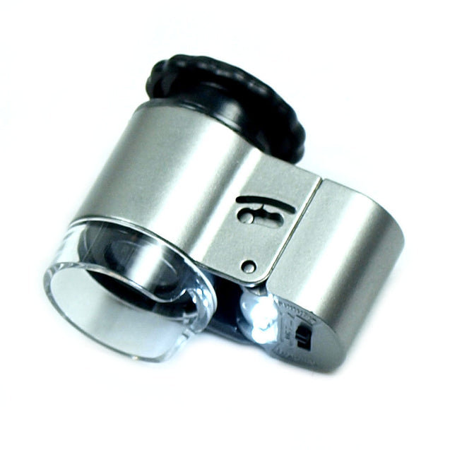 Mini 50X  Lighted Jewelers Loupe - Magnifier with LED-Fluorescence Lights #9882A - Anyvolume.com