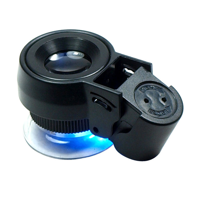 High Quality 10X Optical glass Lighted Magnifier 45X Jewelers Loupe with LED UV - Anyvolume.com