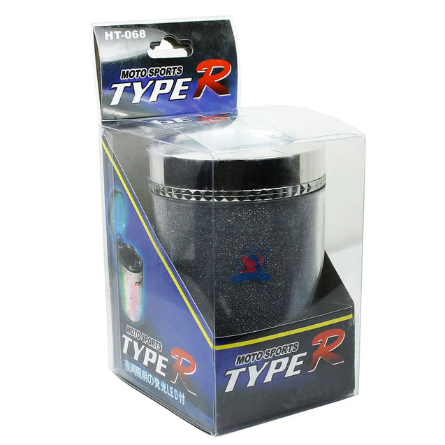 Portable Car Travel Cigarette Cylinder Ashtray Holder Cup - Colorful LED Light - Anyvolume.com