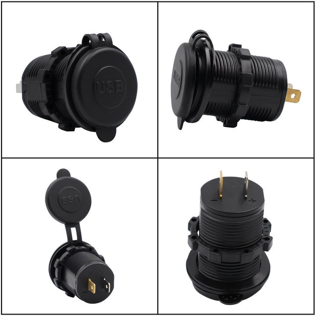 12V Car Cigarette Lighter Socket Dual 2.1A USB Port Charger Power Outlet LED - Anyvolume.com